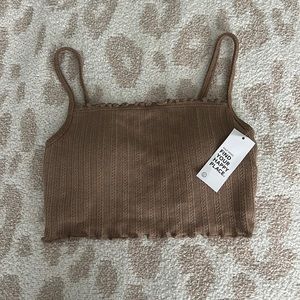 Gilly Hicks Crop Top Brown XS
